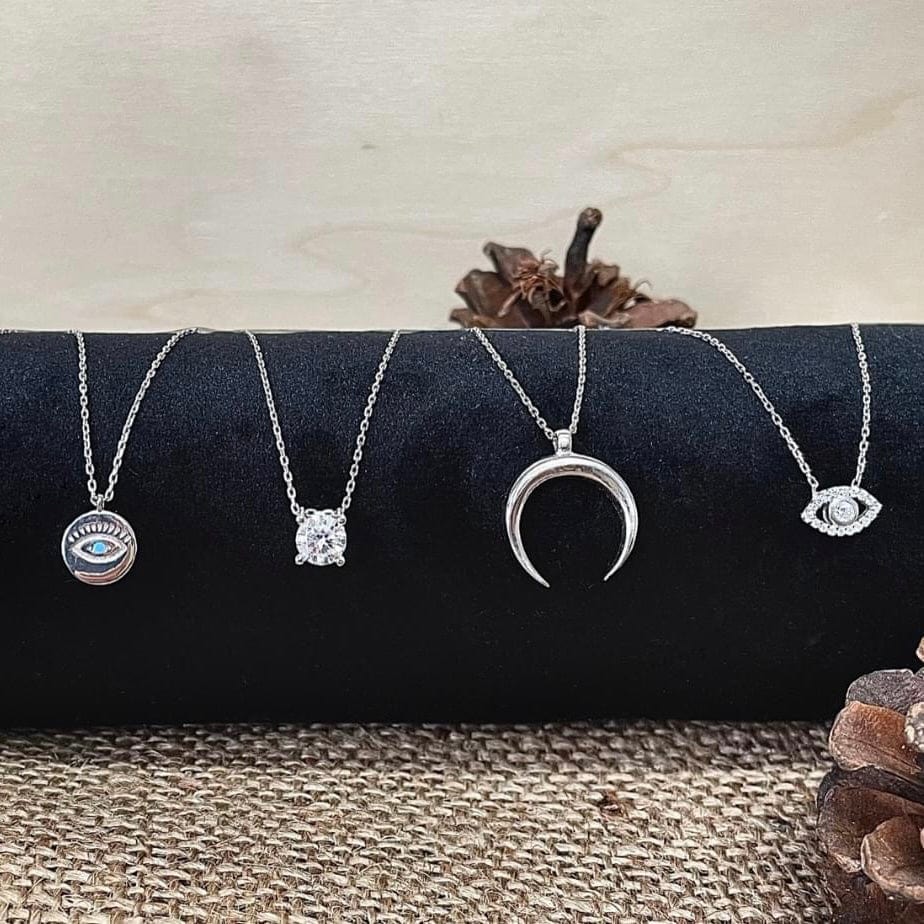 Mathieu Blanchard Chaîne Collier Scintillant Evil Eye en argent sterling