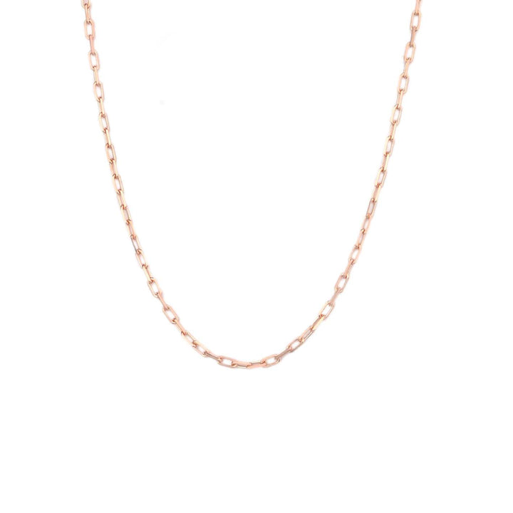 Mathieu Blanchard Chaîne Rosé / 18 pouces Chaîne minimaliste mailles rectangles en argent sterling