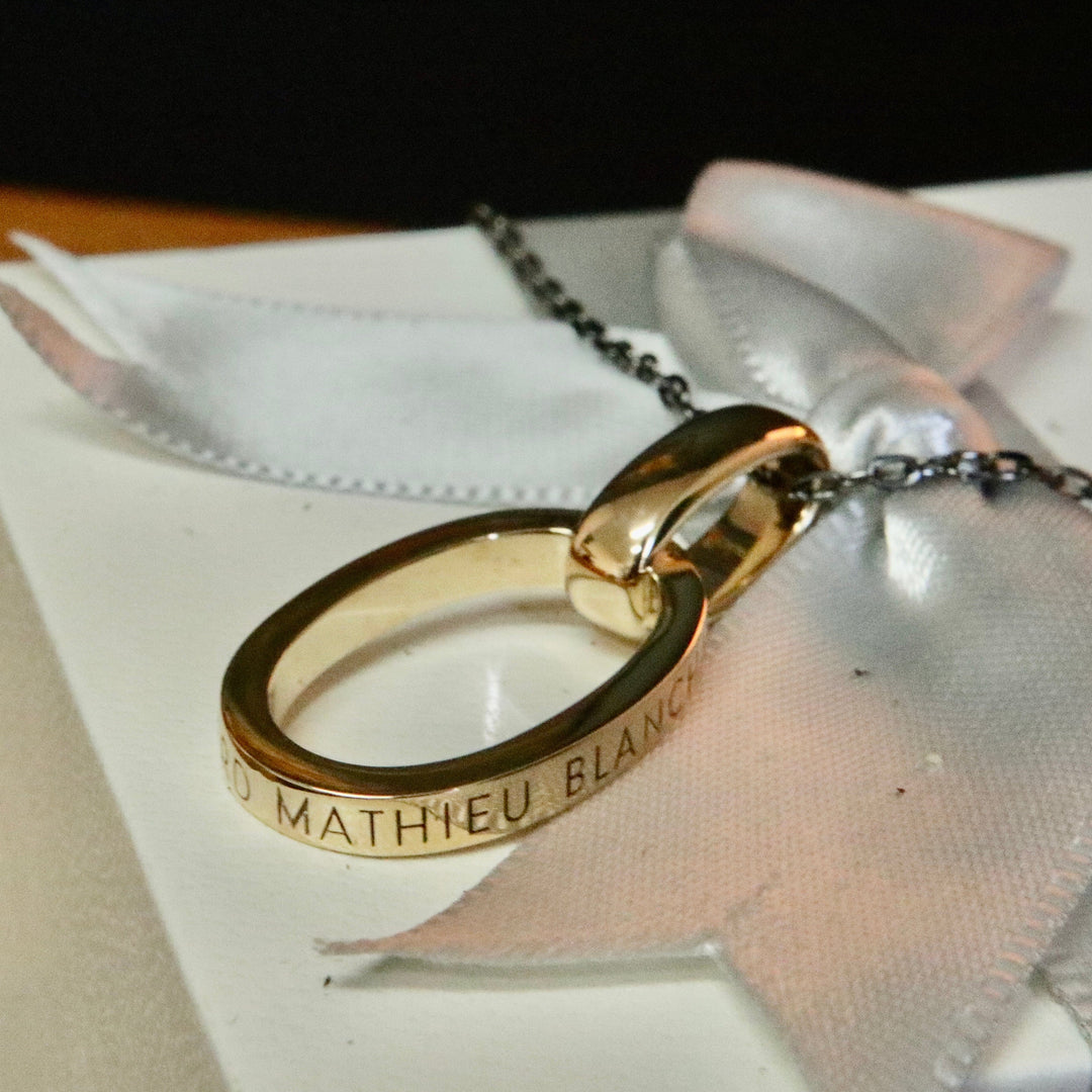 Mathieu Blanchard Collier Union en argent sterling et or 14K