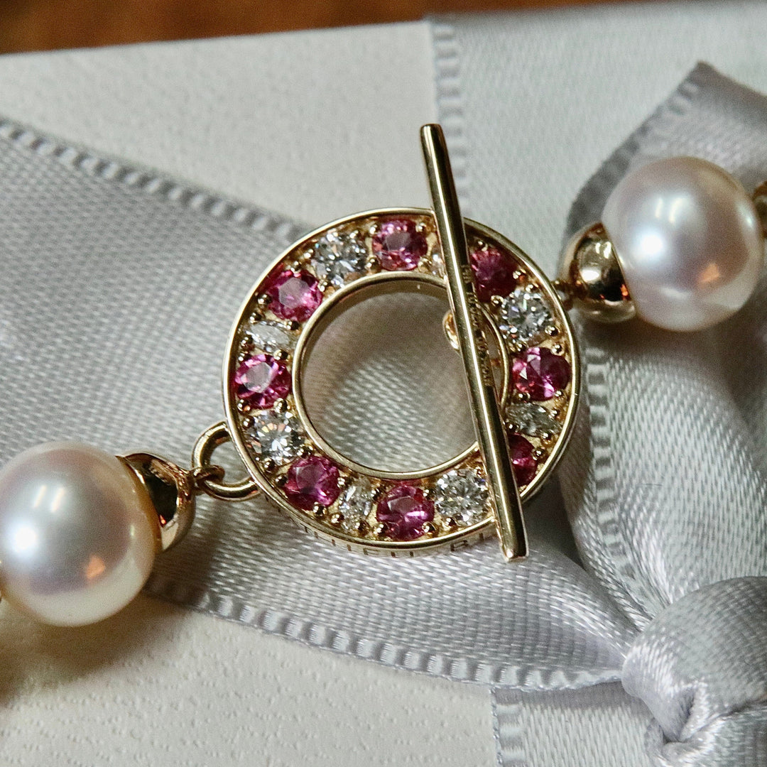 Mathieu Blanchard Colliers Or 14K / 18 pouces Collier perles d'eau douce en or 14K serti de tourmalines et diamants