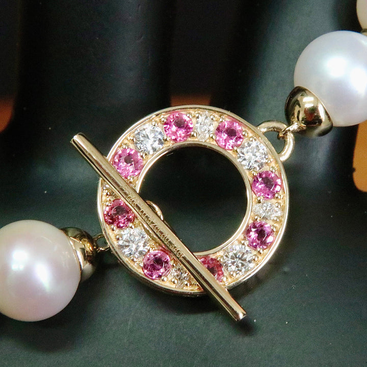 Mathieu Blanchard Colliers Or 14K / 18 pouces Collier perles d'eau douce en or 14K serti de tourmalines et diamants