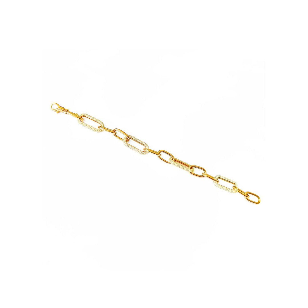 Mathieu Blanchard Doré Bracelet Chaîne massive Scintillante en argent sterling