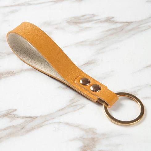 Mathieu Blanchard Jaune Porte-clef en cuir Minimaliste