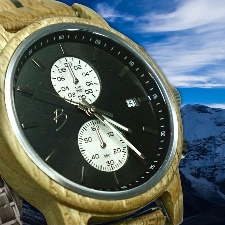 Mathieu Blanchard Montres Chêne provenant de baril de whisky Montre Arnold en bois de baril de Whisky recyclé