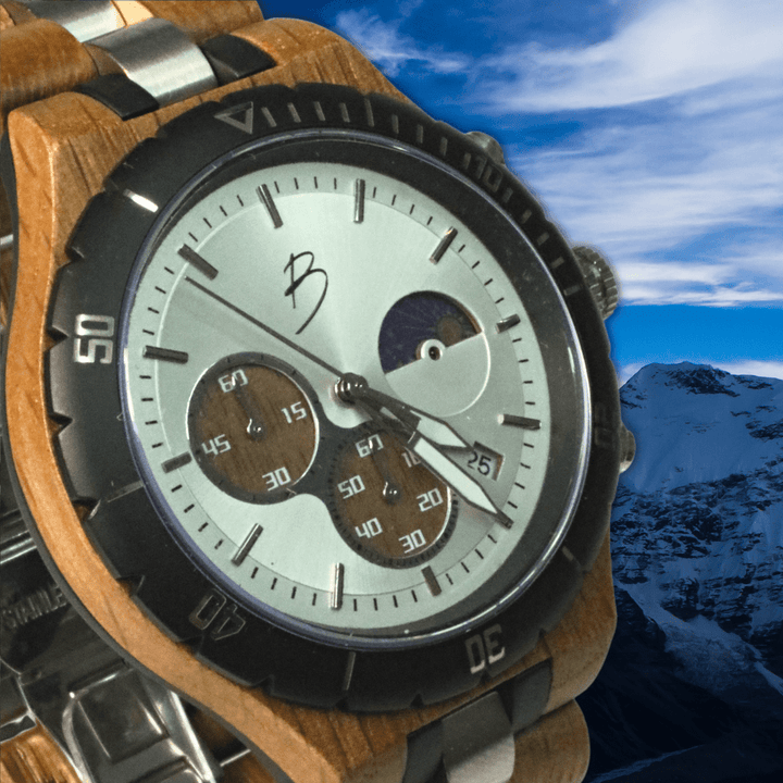 Mathieu Blanchard Montres Chêne provenant de baril de whisky Montre Berthoud en bois de whisky recyclé