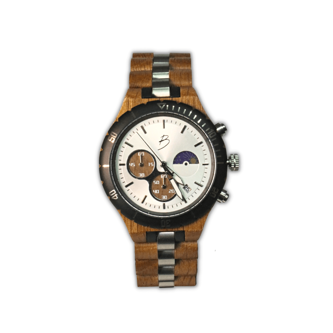Mathieu Blanchard Montres Chêne provenant de baril de whisky Montre Berthoud en bois de whisky recyclé