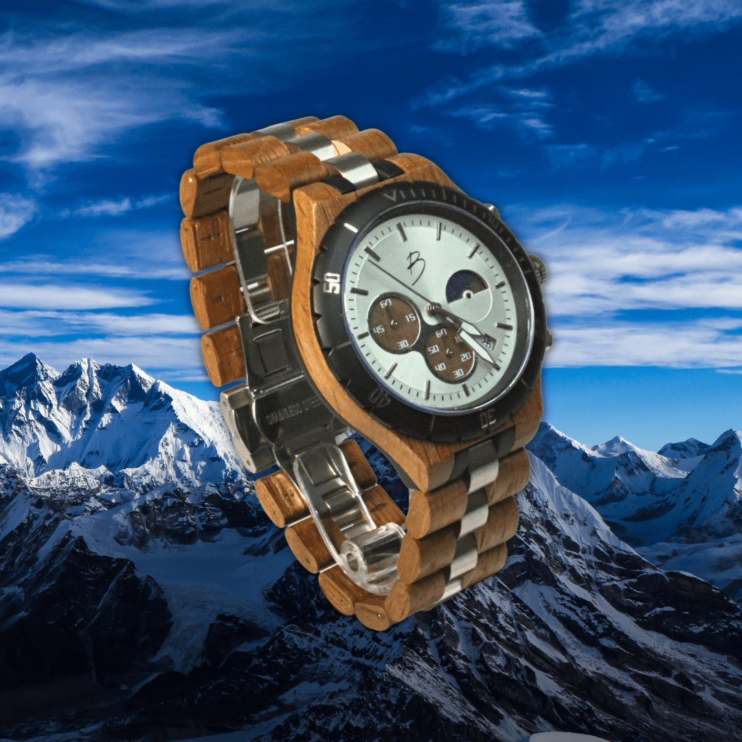 Mathieu Blanchard Montres Chêne provenant de baril de whisky Montre Berthoud en bois de whisky recyclé