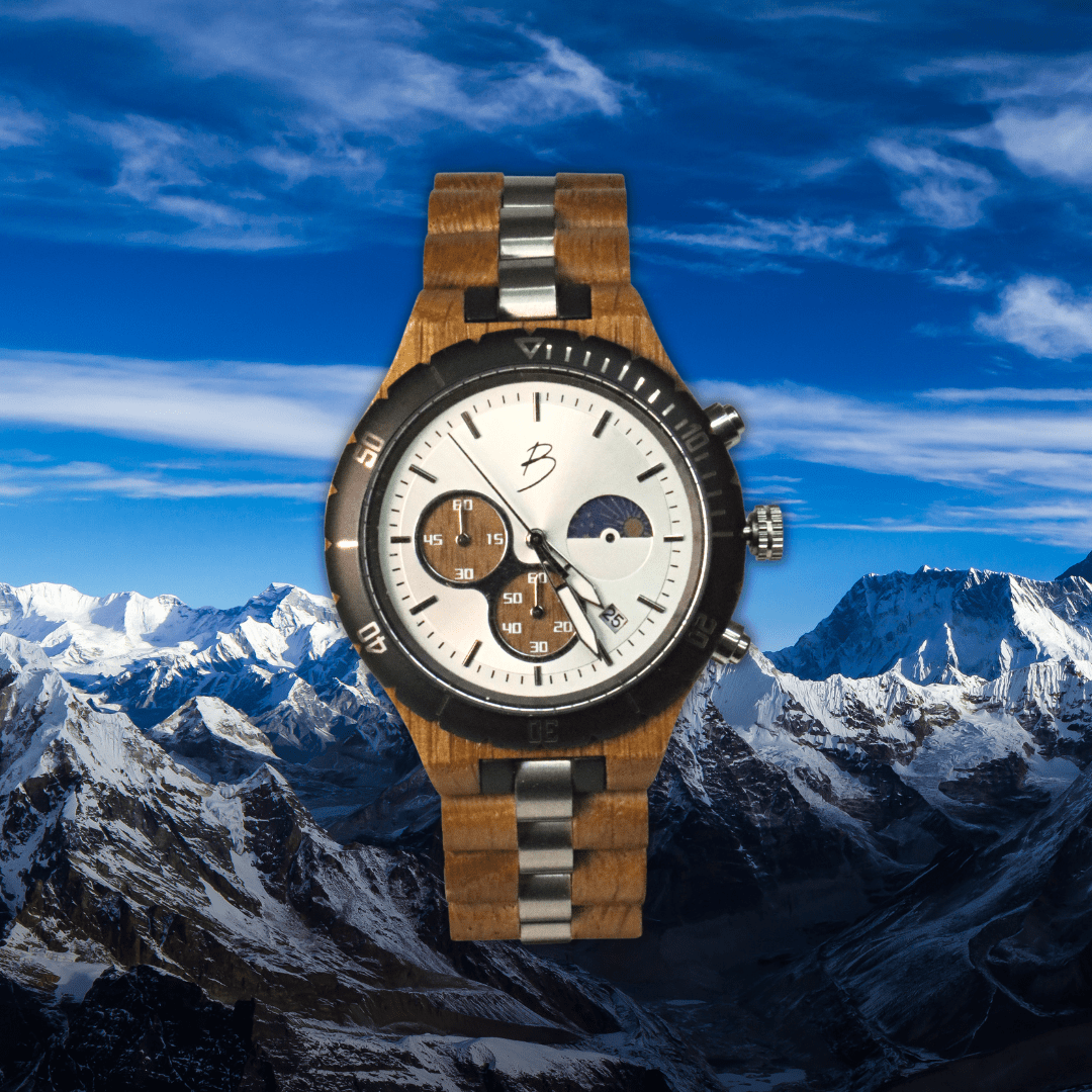 Mathieu Blanchard Montres Chêne provenant de baril de whisky Montre Berthoud en bois de whisky recyclé