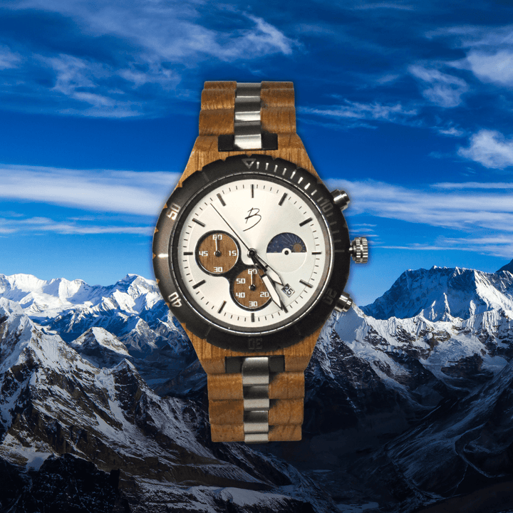 Mathieu Blanchard Montres Chêne provenant de baril de whisky Montre Berthoud en bois de whisky recyclé