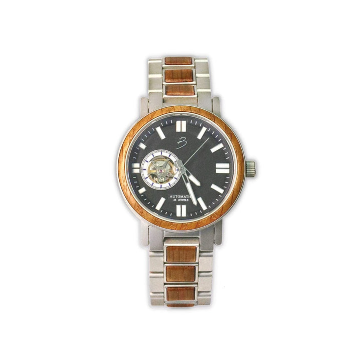 Mathieu Blanchard Montres Chêne provenant de baril de whisky Montre Copernic en bois de baril de whisky recyclé