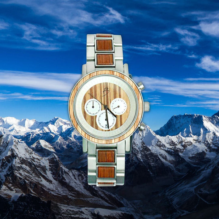 Mathieu Blanchard Montres Chêne provenant de baril de whisky Montre Harrison en bois de whisky recyclé