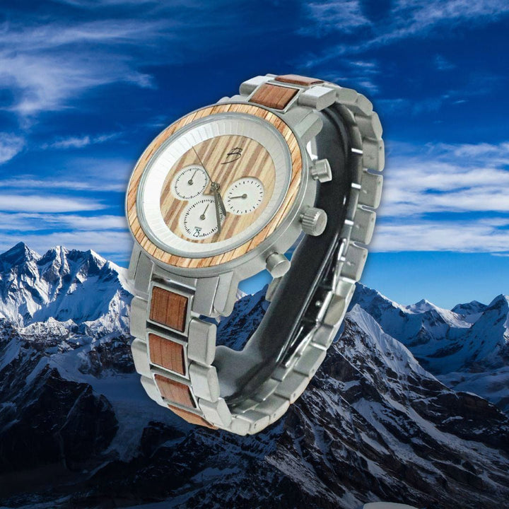 Mathieu Blanchard Montres Chêne provenant de baril de whisky Montre Harrison en bois de whisky recyclé