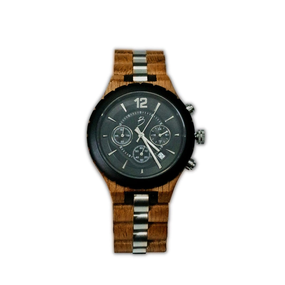 Mathieu Blanchard Montres Chêne provenant de baril de whisky Montre Le Roy en bois de baril whisky recyclé