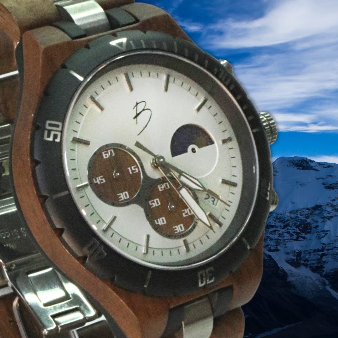 Mathieu Blanchard Montres Noyer Montre Berthoud en bois de noyer