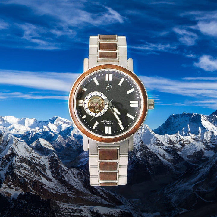 Mathieu Blanchard Montres Noyer Montre Copernic en bois de noyer
