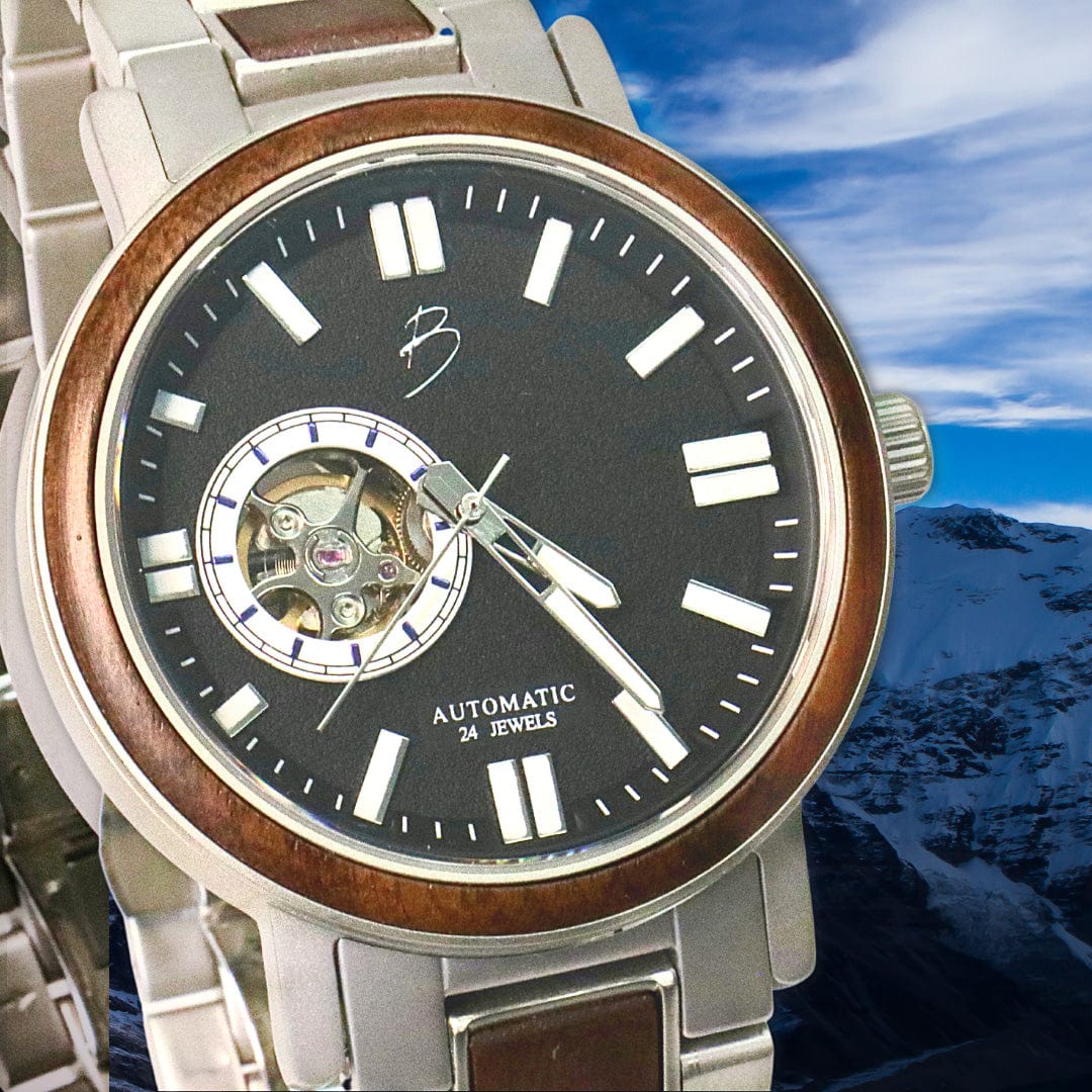 Mathieu Blanchard Montres Noyer Montre Copernic en bois de noyer