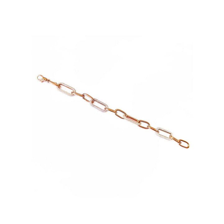 Mathieu Blanchard Rosé Bracelet Chaîne massive Scintillante en argent sterling