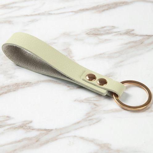 Mathieu Blanchard Vert Porte-clef en cuir Minimaliste