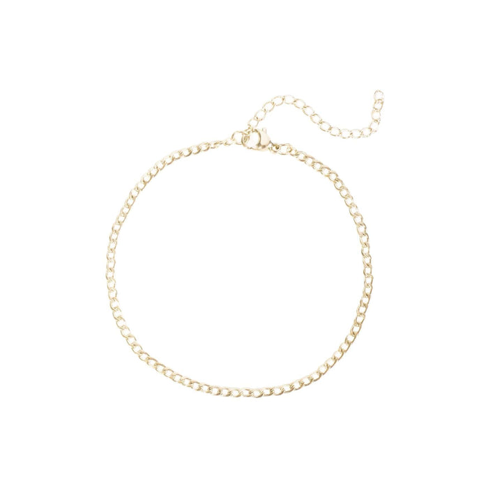 Mia bijoux Bracelets de cheville Bracelet (18 cm + extension de 5 cm) / Doré Chaine Gourmette - Missy 2.5mm en acier 7, 9 ou 18 pouces