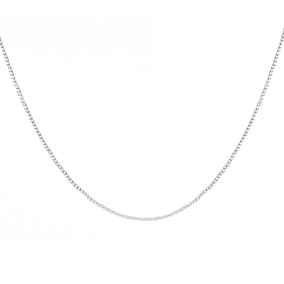 Mia bijoux Bracelets de cheville Chaîne cou (46 cm + extension de 5 cm) / Argent Chaine Gourmette - Missy 2.5mm en acier 7, 9 ou 18 pouces