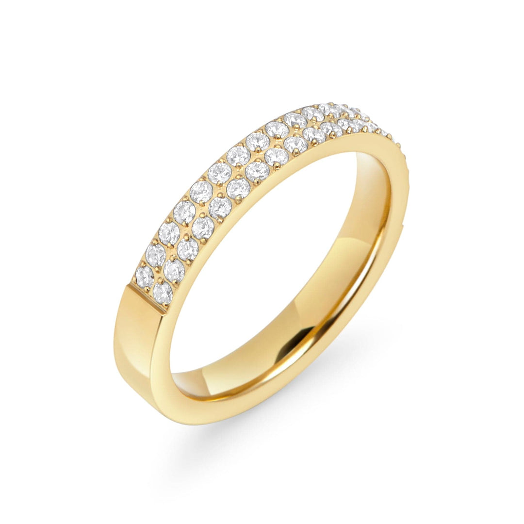 Mia Bijoux Rings Grandeur 6 / Doré Bague Tina en acier