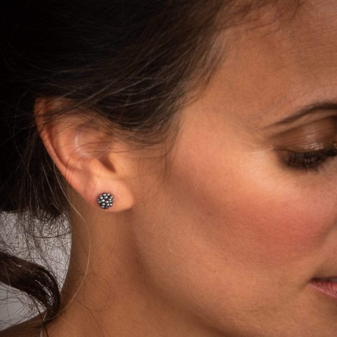 Michaud Michaud Boucles d'oreille Boutons d'oreille ShikShok en argent oxydé