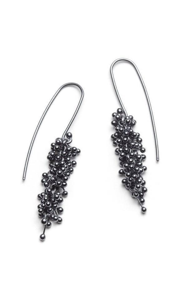 Michaud Michaud Boucles d'oreille Crochets d'oreille en argent oxydé