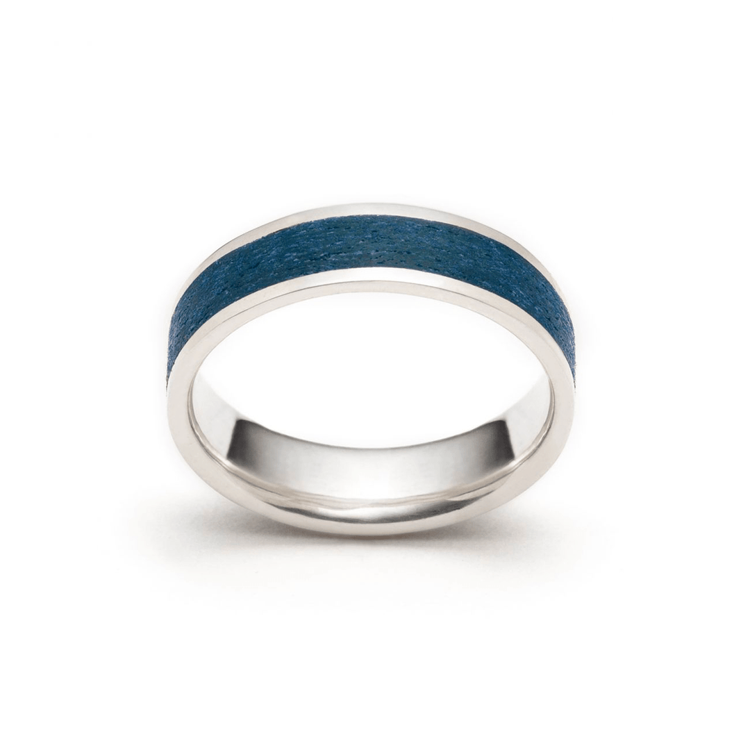 Michaud Michaud Bracelet Bague large Manic bleu lapis en argent sterling
