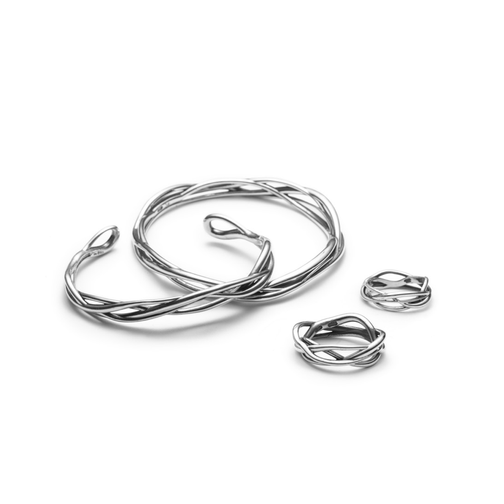 Michaud Michaud Bracelet Bague Racine en argent sterling