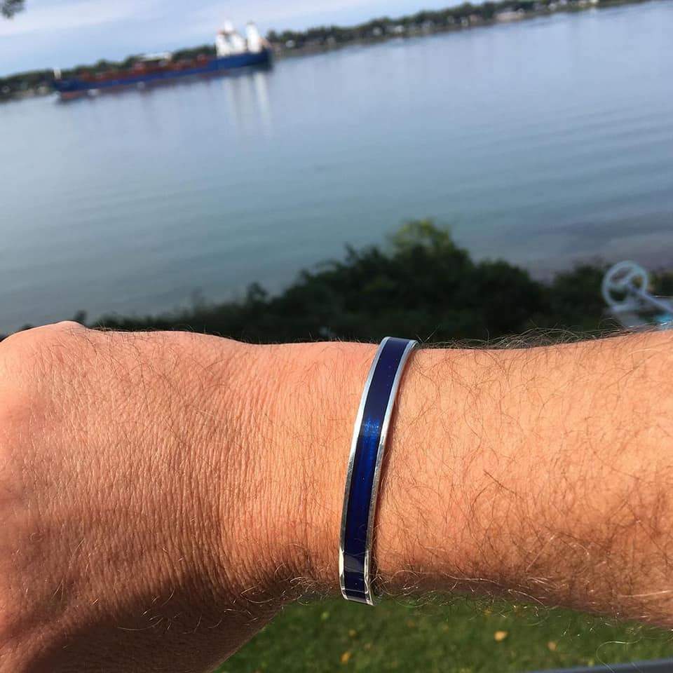 Michaud Michaud Bracelet Bracelet Manic bleu lapis en argent sterling