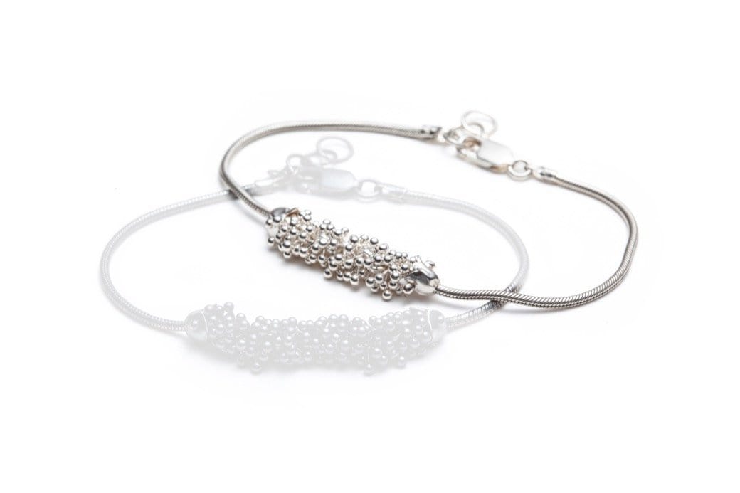 Michaud Michaud Bracelet Naturel Bracelet avec un pouce de ShikShok en argent