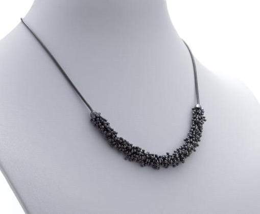 Michaud Michaud Colliers Collier avec quatre pouces de Shikshok en argent oxydé