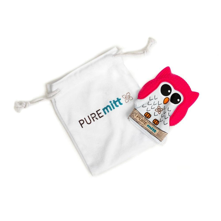 Pure Mitt Pure Mitt Taille unique Mitaine de dentition Pure Mitt fuchsia