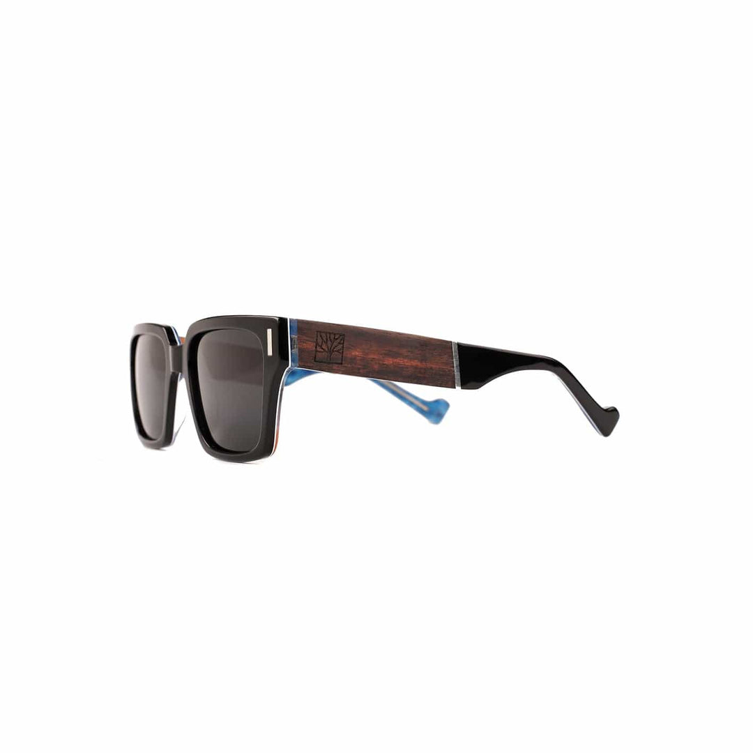 Roadtripmadewood Lunettes de soleil Lunette de soleil Expédition bleue en bois