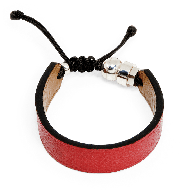 Romeo J. Bracelet de cuir véritable et argent