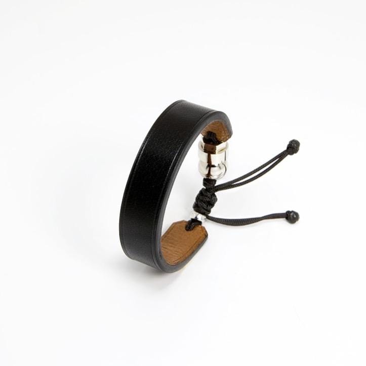 Romeo J. Bracelet de cuir véritable et argent
