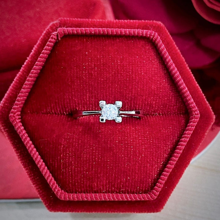 RPM Bague Classique Solitaire CZ en or 10K