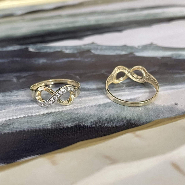RPM Bague infini CZ en or jaune ou blanc 10K
