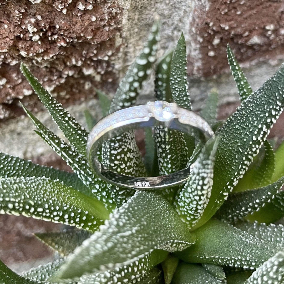 RPM Bague Semi-éternité CZ en or jaune ou blanc 10K