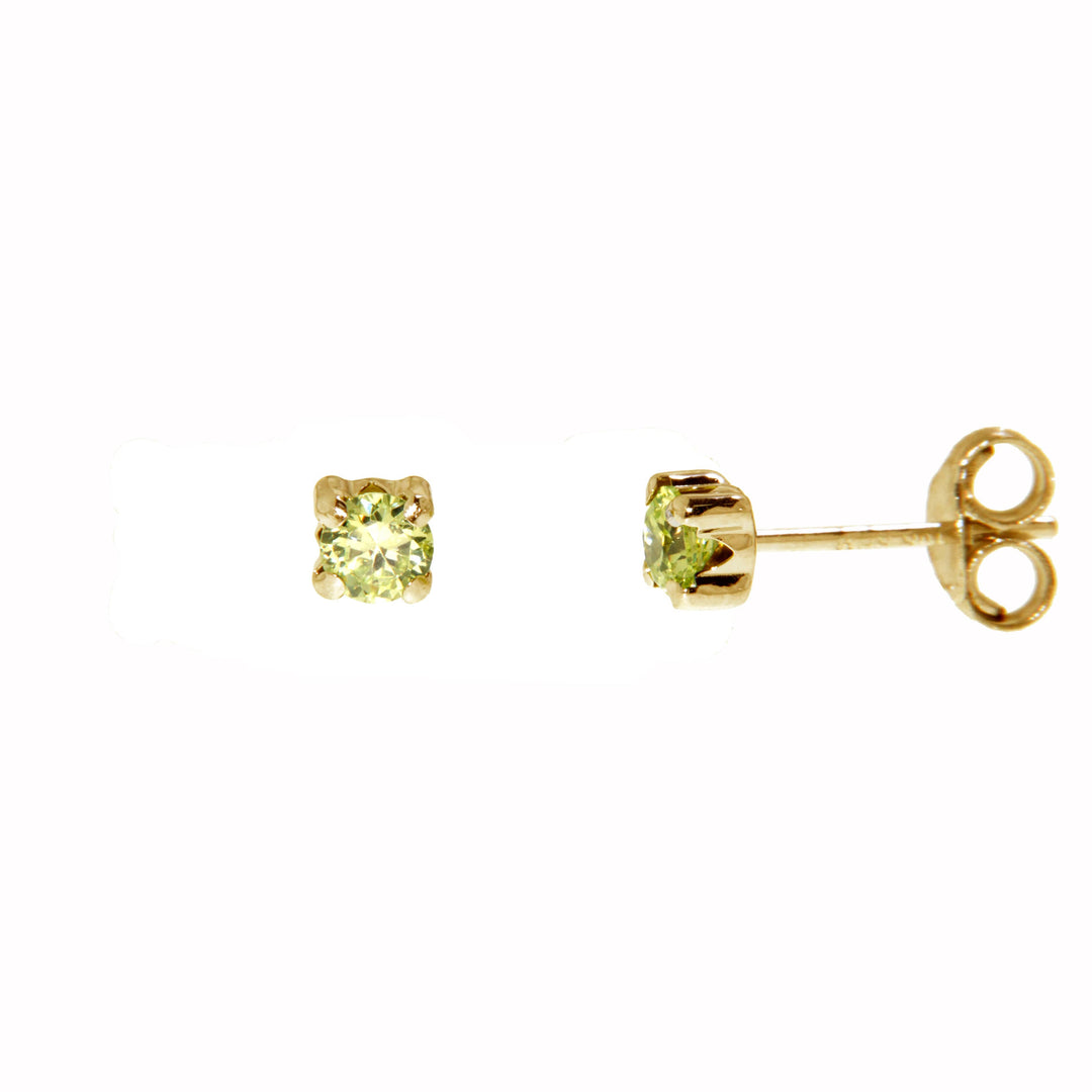 RPM Boucles d'oreilles Boucles d'oreilles Pierres de naissance CZ en or jaune 10K
