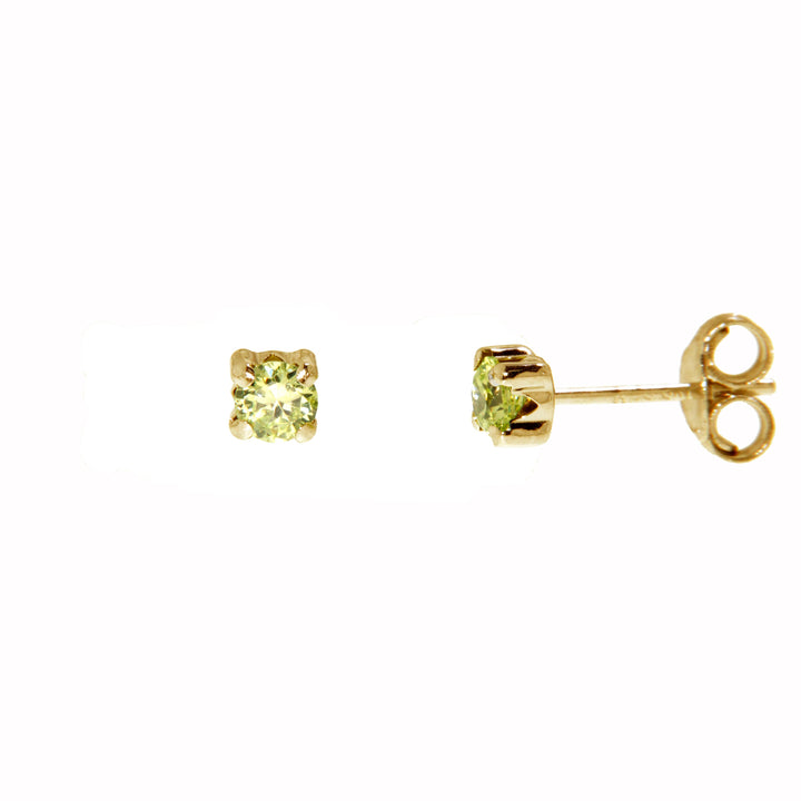 RPM Boucles d'oreilles Boucles d'oreilles Pierres de naissance CZ en or jaune 10K