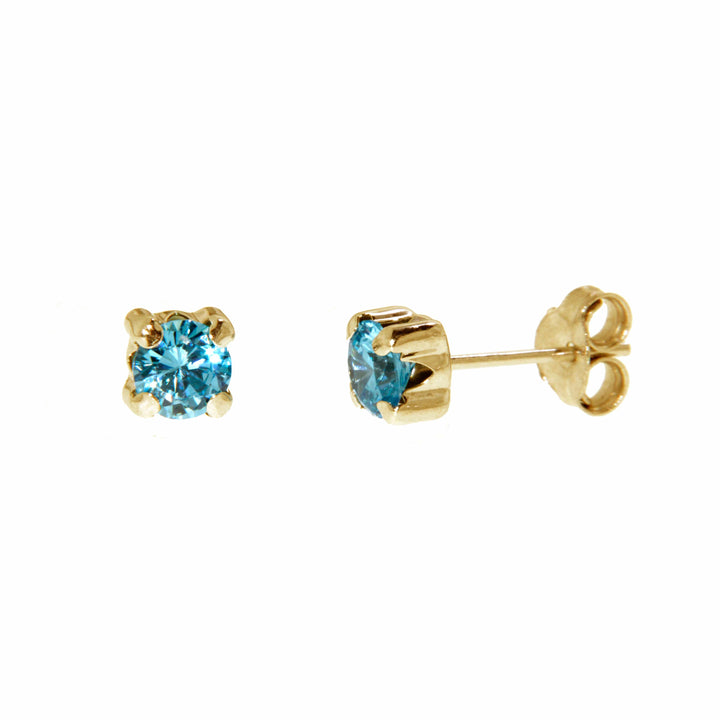 RPM Boucles d'oreilles Boucles d'oreilles Pierres de naissance CZ en or jaune 10K