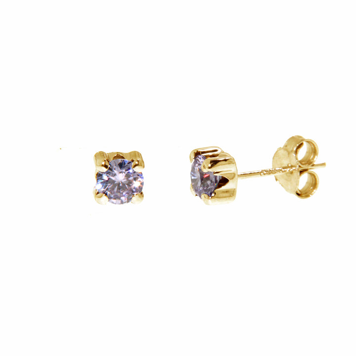 RPM Boucles d'oreilles Boucles d'oreilles Pierres de naissance CZ en or jaune 10K