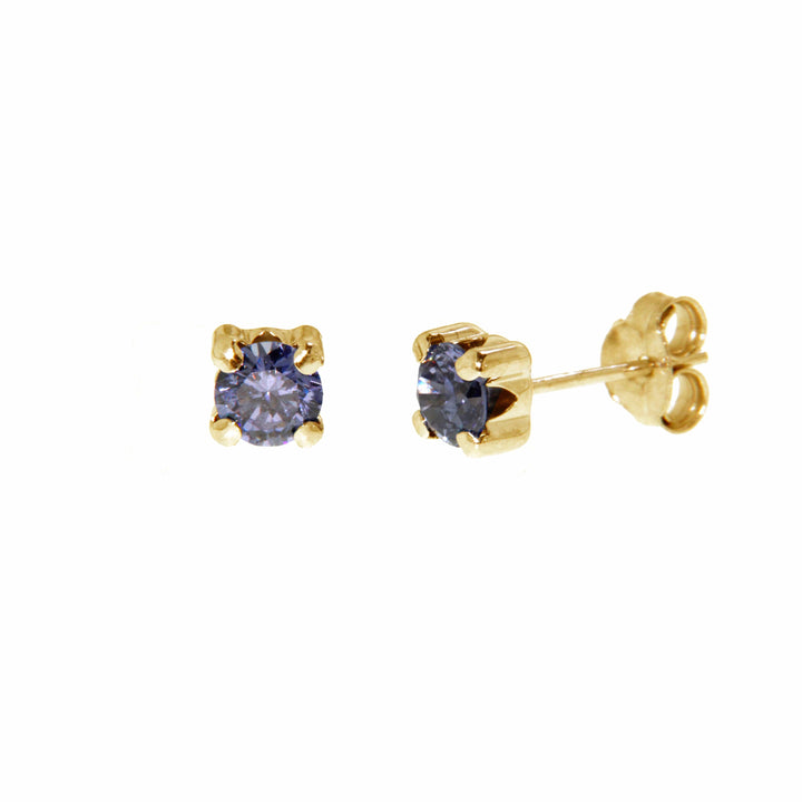 RPM Boucles d'oreilles Boucles d'oreilles Pierres de naissance CZ en or jaune 10K