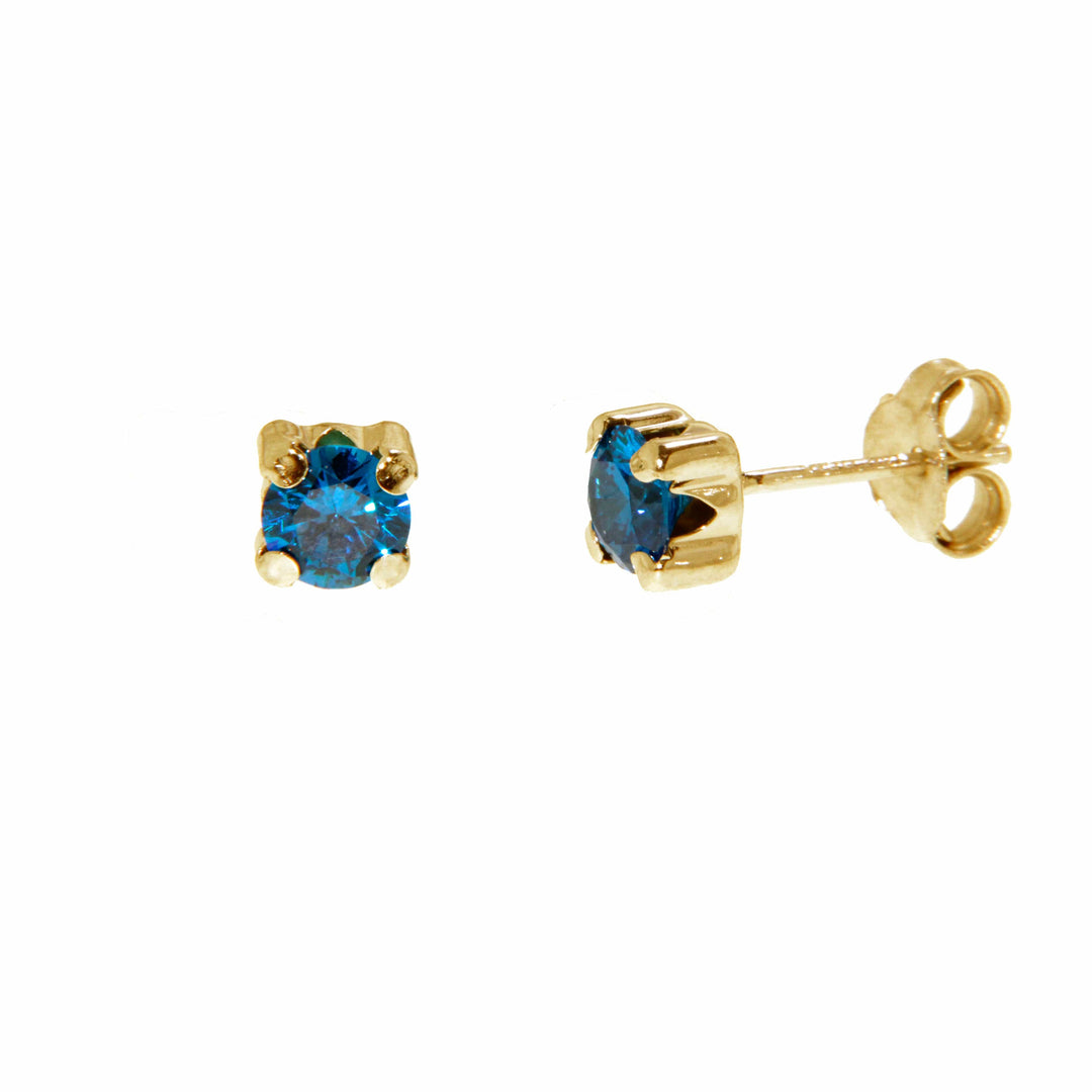 RPM Boucles d'oreilles Boucles d'oreilles Pierres de naissance CZ en or jaune 10K