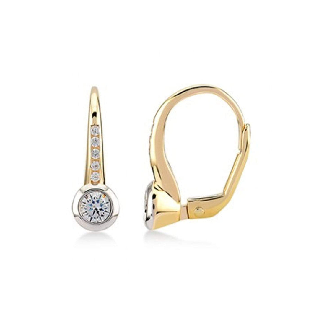 RPM Doré Boucles d'oreilles en or blanc ou jaune 10K
