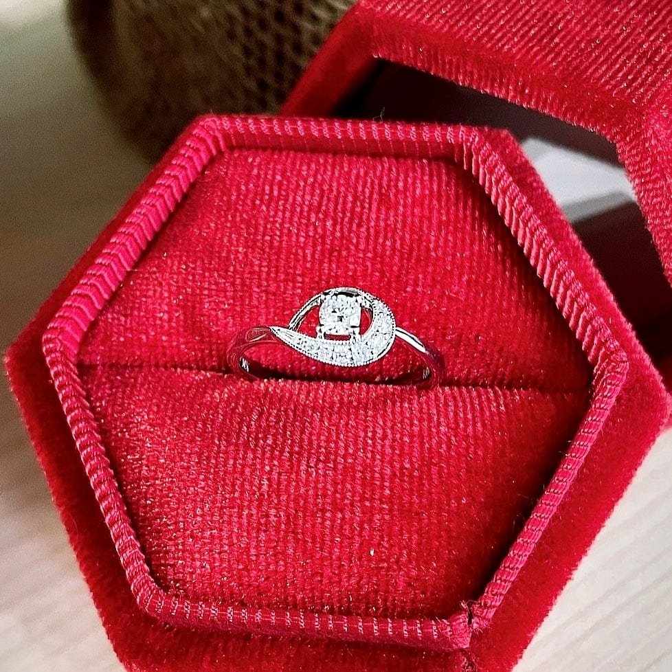 RPM Grandeur 7 Bague Solitaire en or 14K et diamants - 21pts