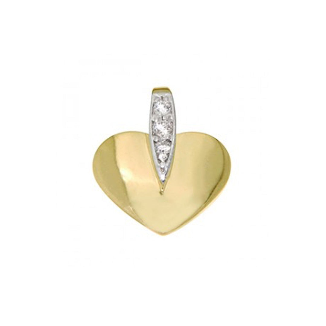 RPM Pendentif Coeur en or jaune et blanc 10K