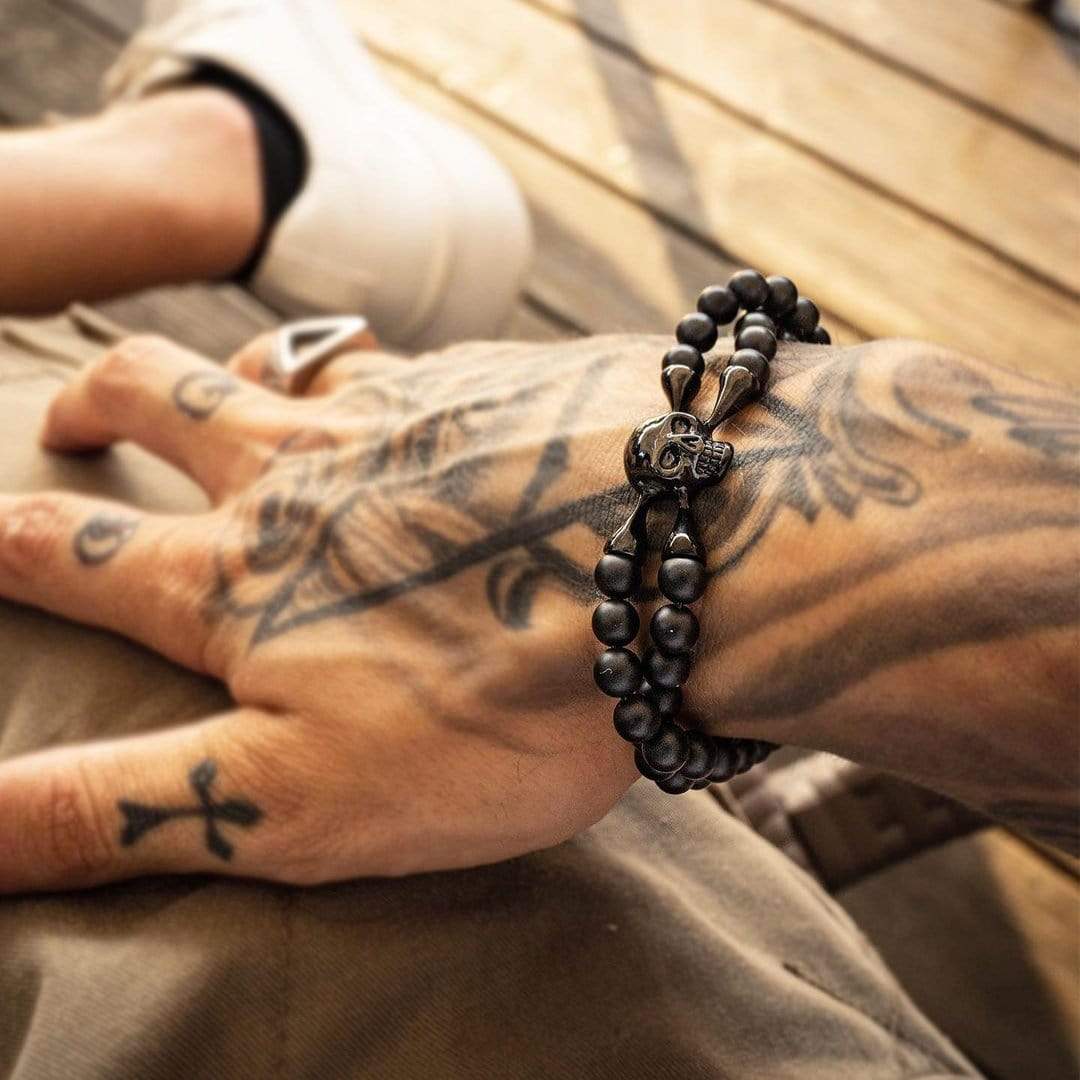 SkeletonHD Bracelet SpiderHD pierres et acier