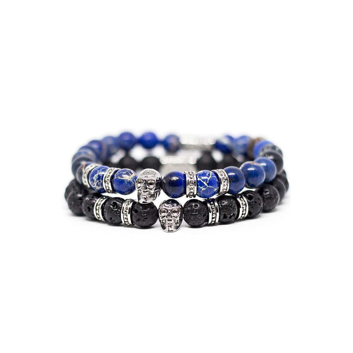 SkeletonHD Duo de bracelets Silver Crown
